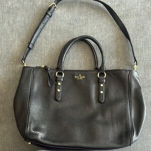 Kate Spade Black Satchel with Gold Hardware